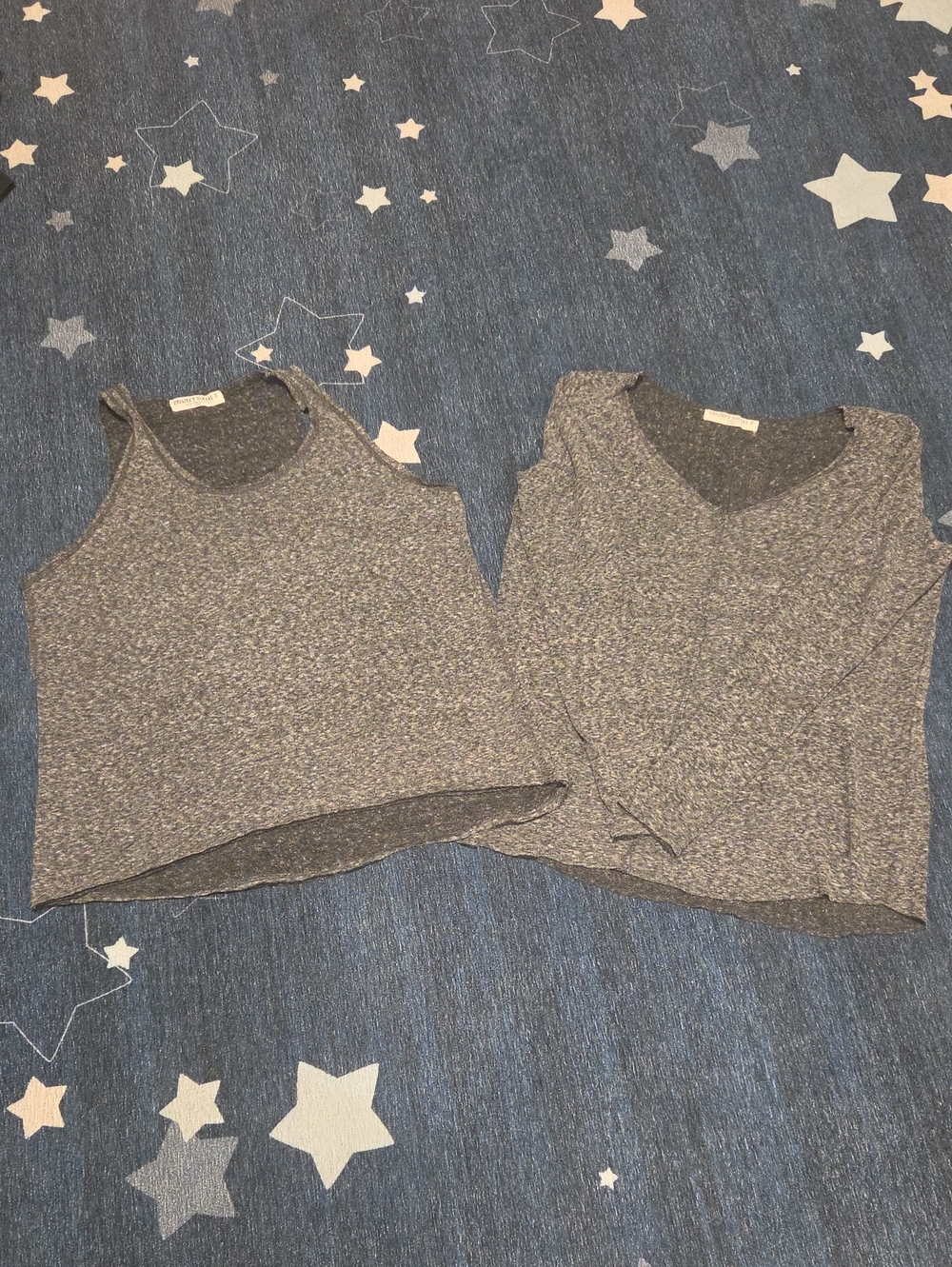 Project Social T Heather Gray Tank and V-Neck Layering Top